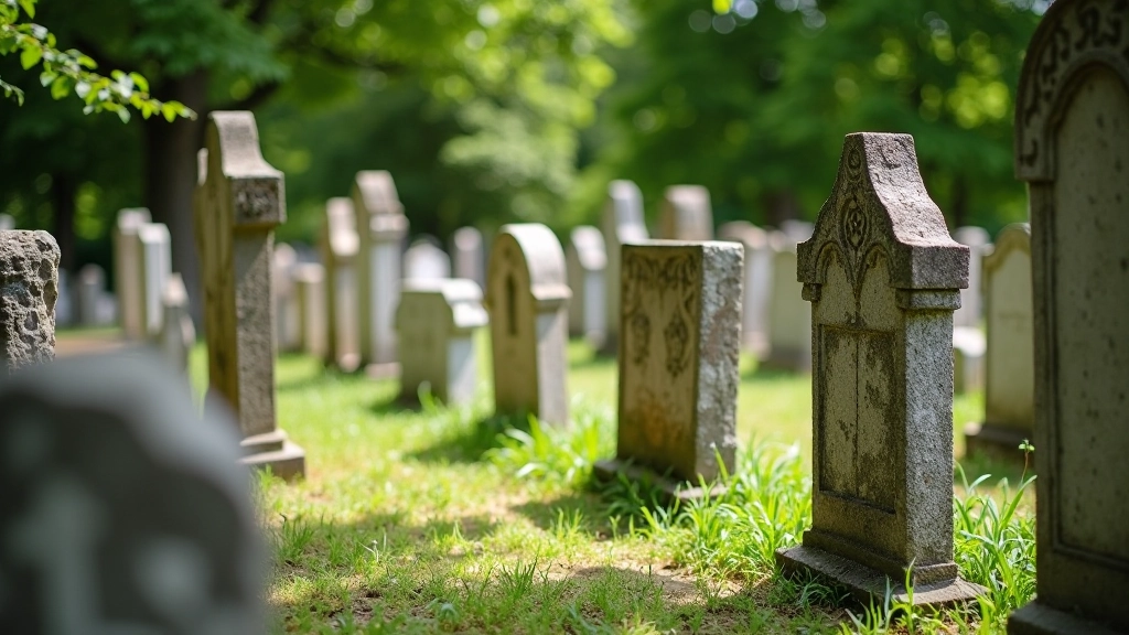 Collection of gravestones showing different erosion levels and carving styles spanning medieval to early modern periods